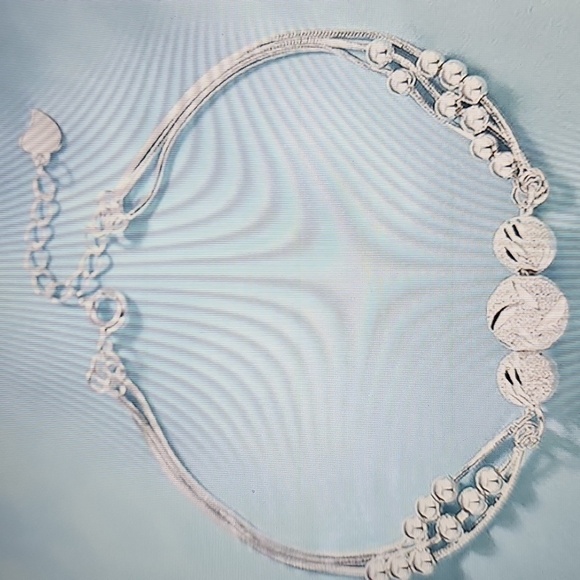 NWT Dagerwz Elegant Silver Heart & Zircon Adjustable Silver Bracelet - Picture 7 of 9